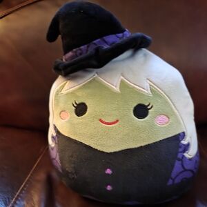 Squishmallows Witch Plush with Green Face and Black Hat